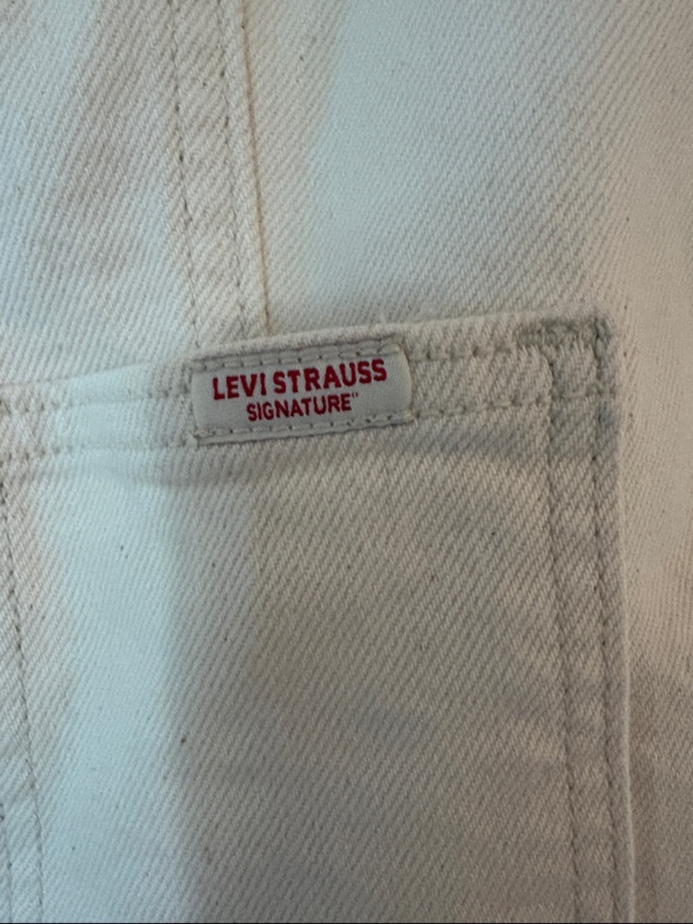 Signature by Levi Strauss Cream Cotton Button Vest - Picture 3 of 6